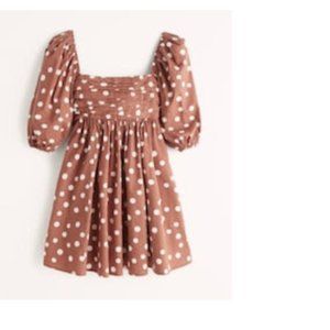 Abercrombie Ruched Bodice Puff Sleeve Dress
